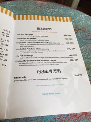 Menu photo 1 Marthys' Kitchen Prague, PR