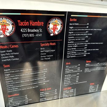 Tacon Hambre - Tacon Hombre menu - Mexican Near Me - American Canyon, California Tacon Hambre - Tacon Hombre menu - Mexican Near Me - American Canyon, California