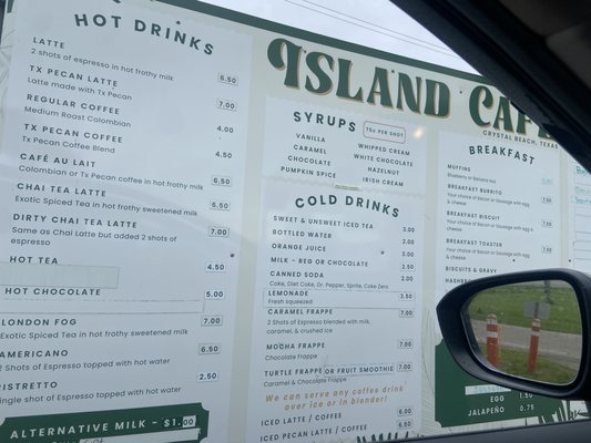Menu photo 1 Island Cafe Bolivar Peninsula, TX