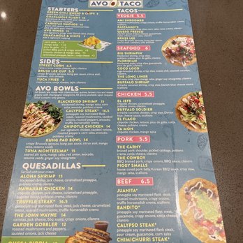 AVO TACO - Menu - Tacos Near Me - Bayside, New York AVO TACO - Menu - Tacos Near Me - Bayside, New York