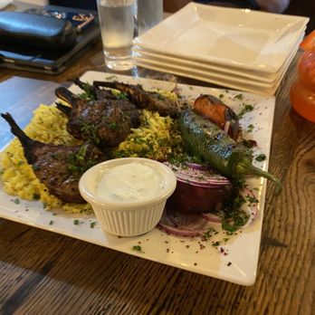 Roz Grill - Lamb Chops and special refreshing fruit drink. - Mediterranean Near Me - Charlotte, North Carolina
