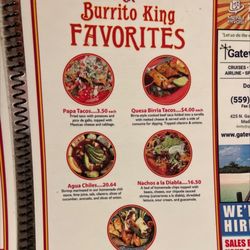 Burrito King - Menu