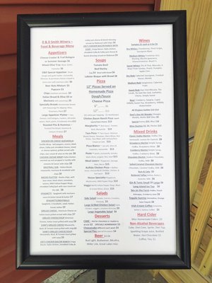 Menu photo 3 D & D Smith Winery Norwalk, OH
