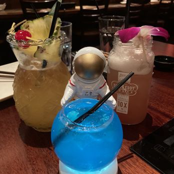 Q Restaurant - Mai Tai, Astronaut & Punch Mocktail. All delicious! - Chinese Near Me - Boston, Massachusetts