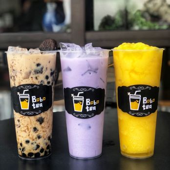 Bobo Tea - Oreo, Taro, Mango (IG: Featuredbites) - Bubble Tea Near Me - Houston, Texas