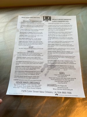 Menu photo 4 LUCA eats New Orleans, LA