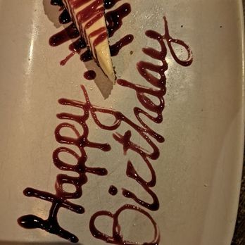 Flamestone American Grill - Bday cheescake !! - American Near Me - Oldsmar, Florida