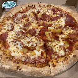 Papa Johns Pizza - Large Original Crust Pepperoni and Pineapple