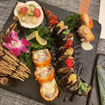 Cafe Ile - three amigo roll+ super dragon roll - Sushi Bars Near Me - McLean, Virginia