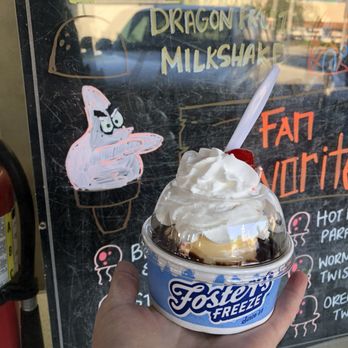 Fosters Freeze - Glendora - Hot fudge Sunday~* hold the nuts - Ice Cream & Frozen Yogurt Near Me - Glendora, California Fosters Freeze - Glendora - Hot fudge Sunday~* hold the nuts - Ice Cream & Frozen Yogurt Near Me - Glendora, California