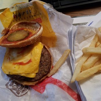 Burger King - This is BKs version of Cheese/burger/cheese/burger w fries. Unsalted soggy and cold af! BURGER barely melted the layered cheese.. - Burgers Near Me - South Dennis, Massachusetts Burger King - This is BKs version of Cheese/burger/cheese/burger w fries. Unsalted soggy and cold af! BURGER barely melted the layered cheese.. - Burgers Near Me - South Dennis, Massachusetts