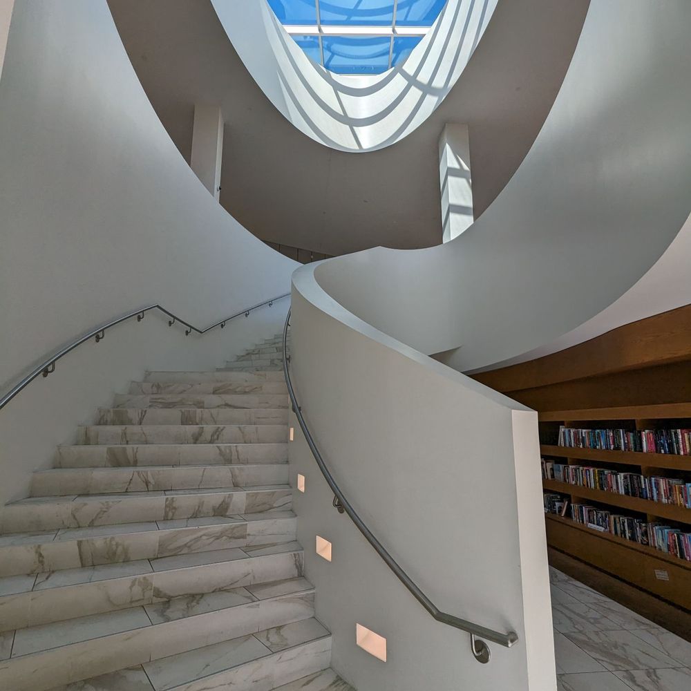 Orange County Public Libraries - Stairs to the second floor - Libraries Near Me - Costa Mesa, California