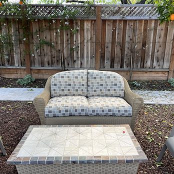 Krupp's Upholstery - Krupps did an amazing job reupholstering these cushions in Sunbrella fabric. - Furniture Reupholstery Near Me - Campbell, California Krupp's Upholstery - Krupps did an amazing job reupholstering these cushions in Sunbrella fabric. - Furniture Reupholstery Near Me - Campbell, California