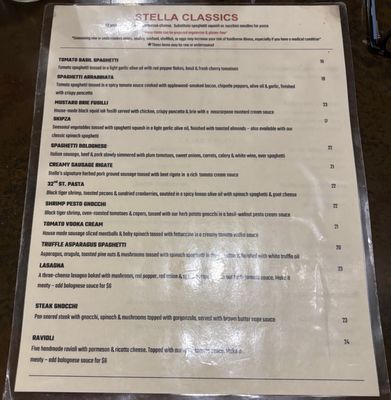 Menu photo 6 Trattoria Stella Denver, CO