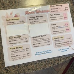 Relax Massage - Changed the menu to only upscale services with terrible quality