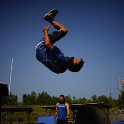 The Praxeum - Parkour x MMA - Flipping during a camp for underprivileged Indigenous Youth. We get our students training outdoors and helping communities.