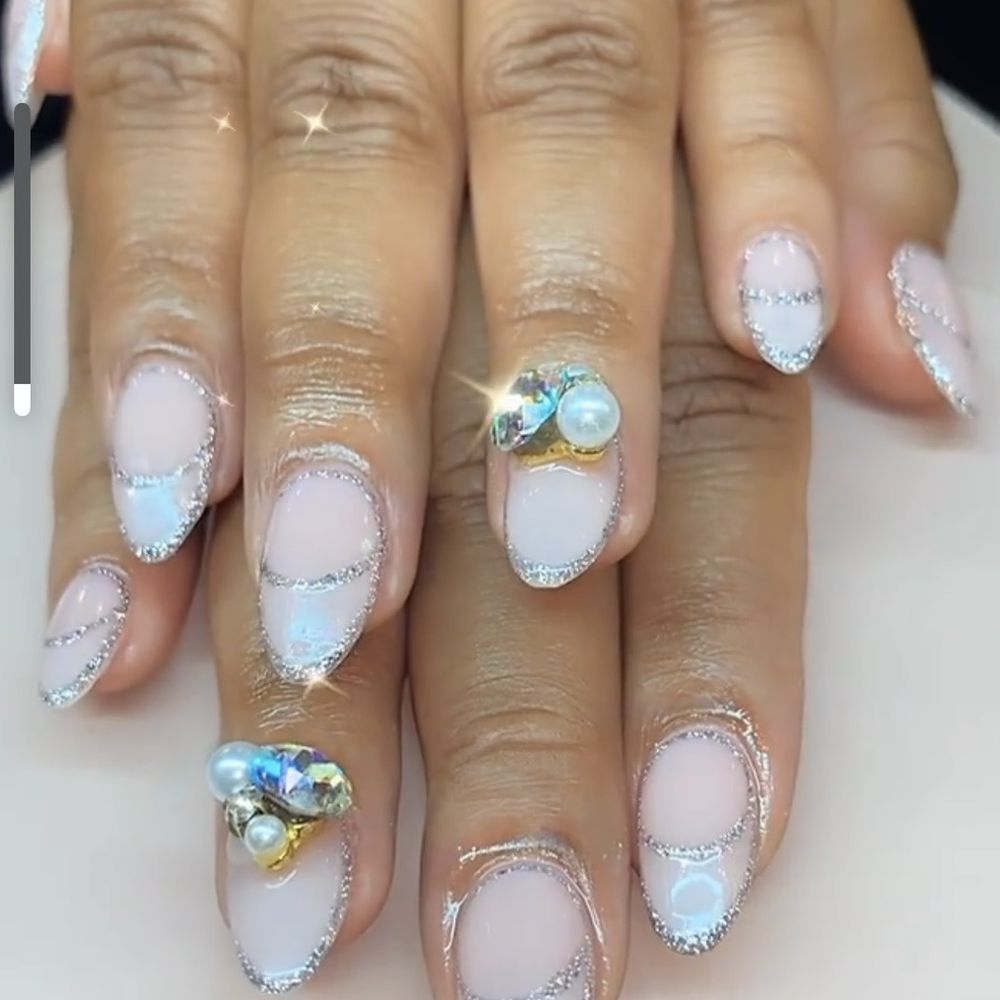 Cosmo Beauty Bar - Gel-x (put it in neutral) with bling ($90) - Nail Salons Near Me - Washington, DC, District of Columbia Cosmo Beauty Bar - Gel-x (put it in neutral) with bling ($90) - Nail Salons Near Me - Washington, DC, District of Columbia