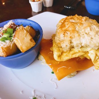 Biscuit Head - classic sandwich w/ a side of gouda fries - Bakeries Near Me - Asheville, North Carolina