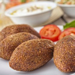 Aladdin Mediterranean Grill - Kibbie A traditional Lebanese Appetizer #AladdinsHouston#LebanesefoodHouston#KibbieHouston