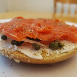 Benson Avenue Beach - Beach House breakfast: Lox and bagels