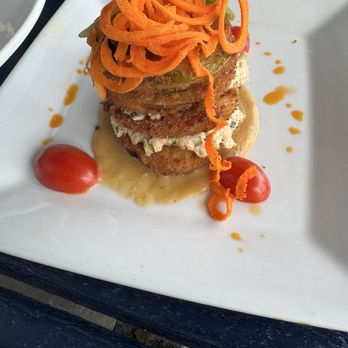 Fleet Landing Restaurant & Raw Bar - Fried Green Tomato Stack - Seafood Near Me - Charleston, South Carolina Fleet Landing Restaurant & Raw Bar - Fried Green Tomato Stack - Seafood Near Me - Charleston, South Carolina