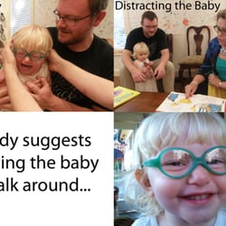 Insight Optical - A 20 month old expertly fitted for glasses by optician Judy.