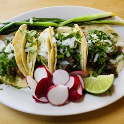 Garibaldi Peru Mex - Lengua and Al Pastor tacos.