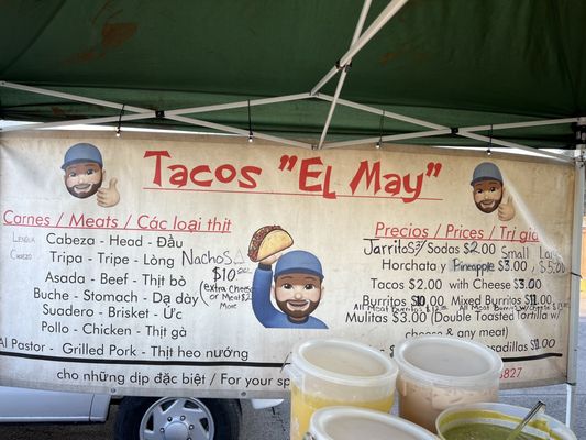 Menu photo 8 Tacos El May Westminster, CA