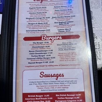 Cameron's Restaurant & Inn - Menu - Pubs Near Me - Half Moon Bay, California Cameron's Restaurant & Inn - Menu - Pubs Near Me - Half Moon Bay, California