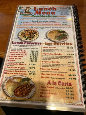 Menu photo 4 El Indio Portland, OR