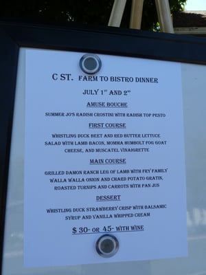 Menu photo 2 C St. Bistro Jacksonville, OR