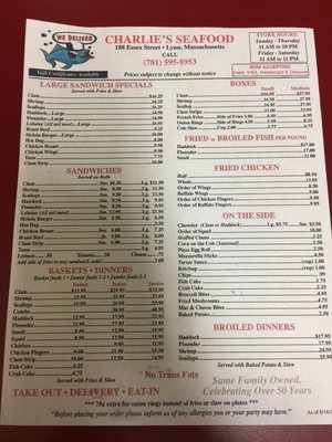 Menu photo 4 Charlie's Seafood Lynn, MA Menu photo 4 Charlie's Seafood Lynn, MA