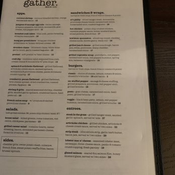 Gather - Menu - American Near Me - Lewiston, New York