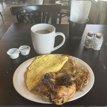 The Back Door Bakery & Cafe - Delicious omelette, hash browns, onion-poppy bagel and outstanding coffee. - Coffee & Tea Near Me - Sunland, California The Back Door Bakery & Cafe - Delicious omelette, hash browns, onion-poppy bagel and outstanding coffee. - Coffee & Tea Near Me - Sunland, California