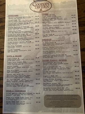 Menu photo 2 Cooper's Tavern Sloatsburg, NY