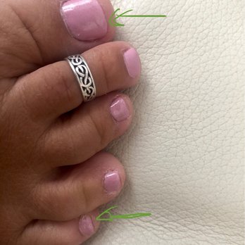Brilliant Nail Bar - Polish with layers and smears - Nail Salons Near Me - Cary, North Carolina
