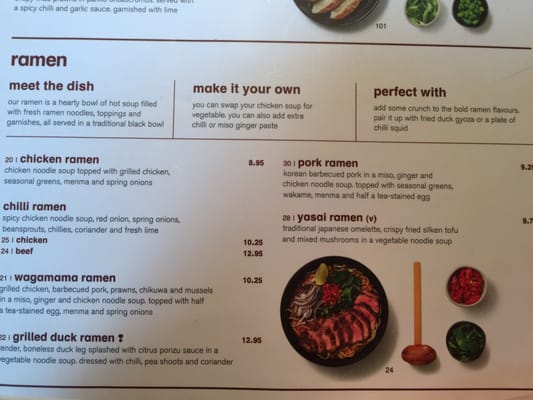 Menu photo 3 Wagamama London, XGL Menu photo 3 Wagamama London, XGL
