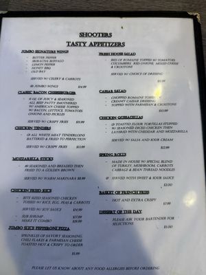 Menu photo 1 Shooters Sports Bar Springfield, VA Menu photo 1 Shooters Sports Bar Springfield, VA