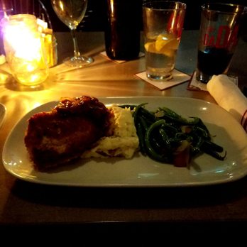 Dada - Shake n' Bake Pork Chops. The mashed potatoes are to die for as well. - New American Near Me - Delray Beach, Florida Dada - Shake n' Bake Pork Chops. The mashed potatoes are to die for as well. - New American Near Me - Delray Beach, Florida