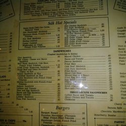 Silk Hat Restaurant - Old menu as decor