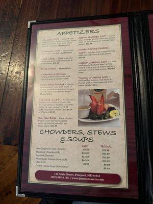 Menu photo 1 Jameson Tavern Restaurant Freeport, ME