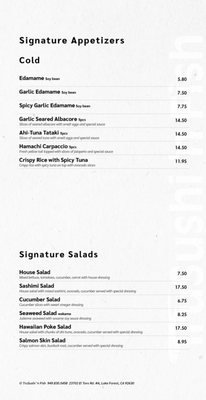 Menu photo 8 TruSushi 'n Fish Lake Forest, CA