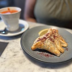 Epice - Spinach Fatayer and Muhammara Soup