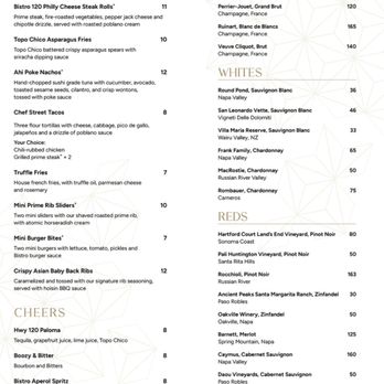 Bistro 120 - Menu - New American Near Me - Oakdale, California