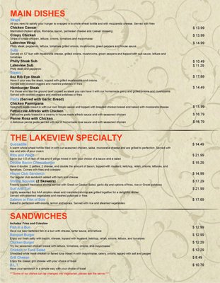 Menu photo 2 The Lakeview Bewdley, ON Menu photo 2 The Lakeview Bewdley, ON
