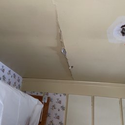 before damage from roof leak