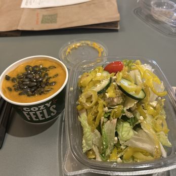 Panera Bread - Vegetarian Autumn Squash Soup, Greek Salad - Sandwiches Near Me - Swampscott, Massachusetts