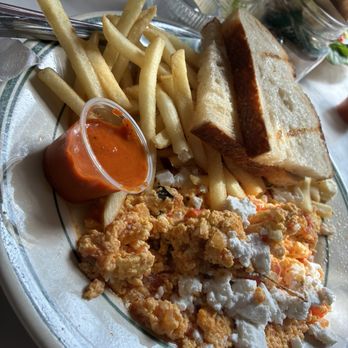 Abracadabra Magic Diner - Shakshuka (Menemen-choice of fries or salad) - Vegetarian Near Me - Ridgewood, New York Abracadabra Magic Diner - Shakshuka (Menemen-choice of fries or salad) - Vegetarian Near Me - Ridgewood, New York
