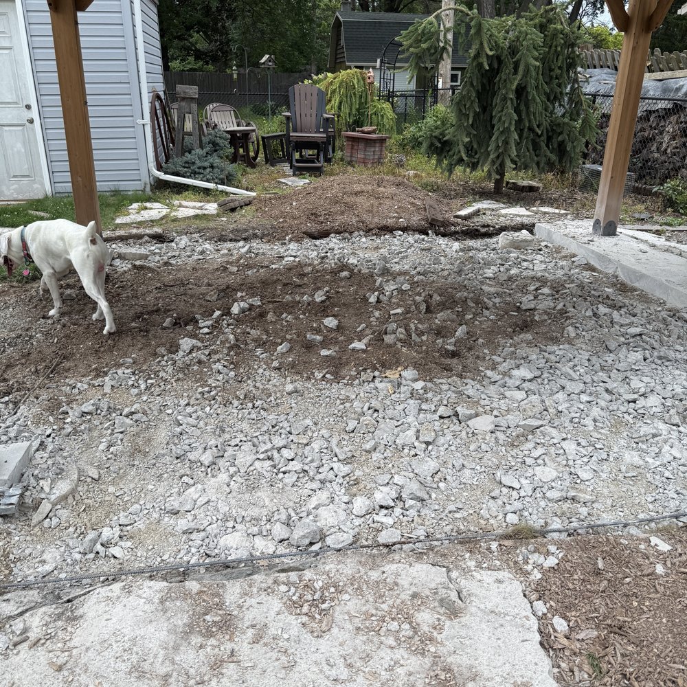 Valley Peak Construction - 5 to 6 inch pieces of cement that was broken up with the jack hammer and never removed - Masonry/Concrete Near Me - Appleton, Wisconsin