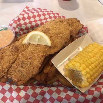 Angry Crab Shack - Catfish strips, Cajun fries and a corn on the cob - Seafood Near Me - Phoenix, Arizona Angry Crab Shack - Catfish strips, Cajun fries and a corn on the cob - Seafood Near Me - Phoenix, Arizona